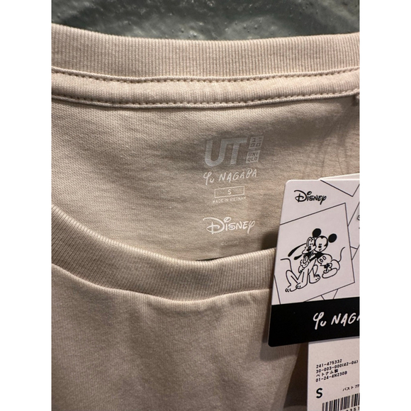 Women's Uniqlo UT Disney Yu Nagaba Mickey Minnie tee beige - Picture 3 of 4